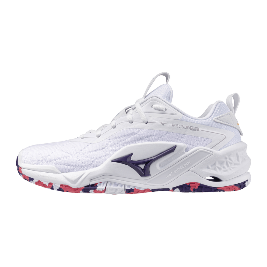 Mizuno WAVE STEALTH NEO 2 White/VioletIndigo/CamelliaRos