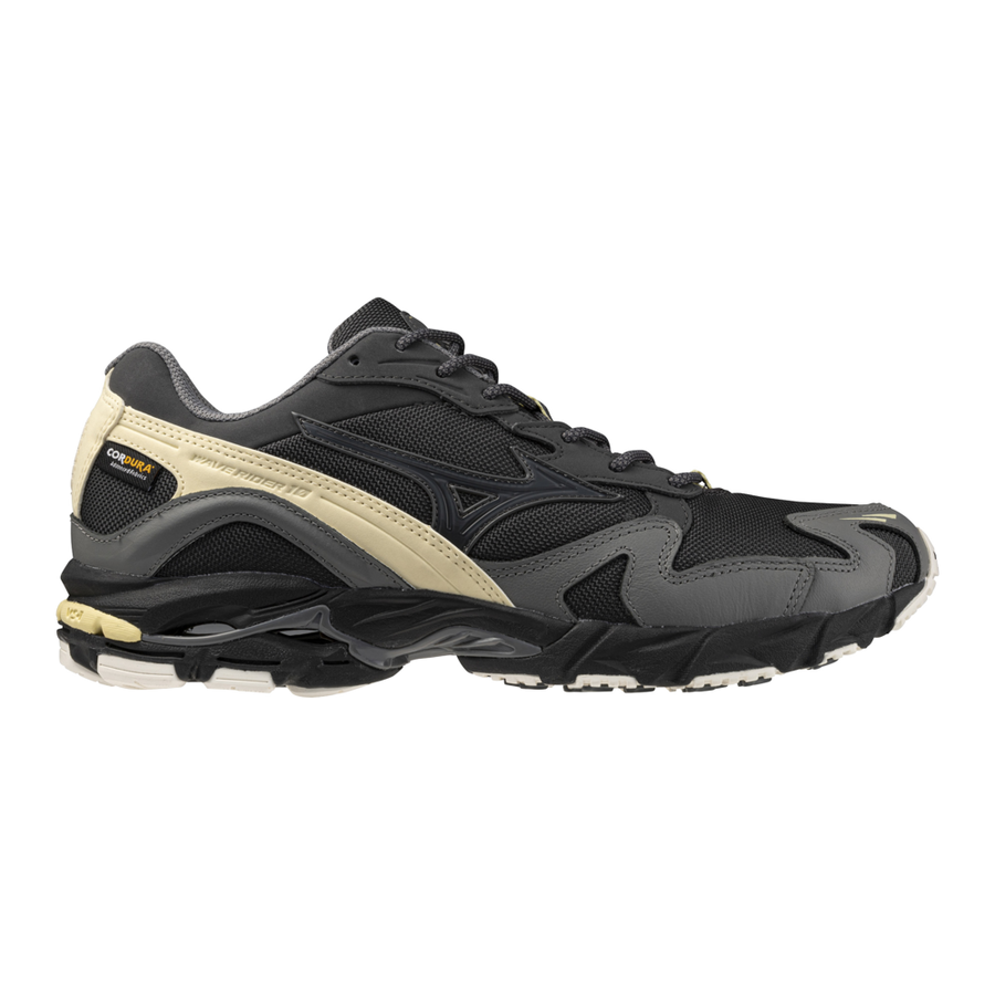Mizuno WAVE RIDER 10 CORDURA Black Sand/Quiet Shade/Banana Crape