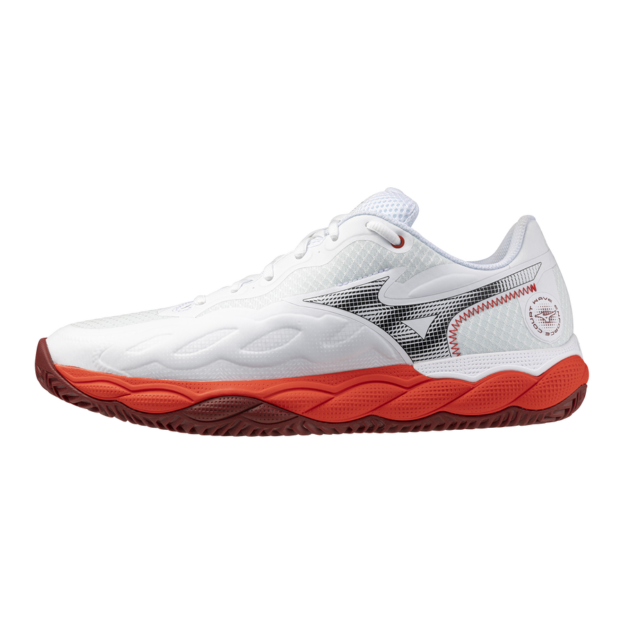 Mizuno WAVE ENFORCE COURT CC Fiery Red/White/Sun-Dried Toma
