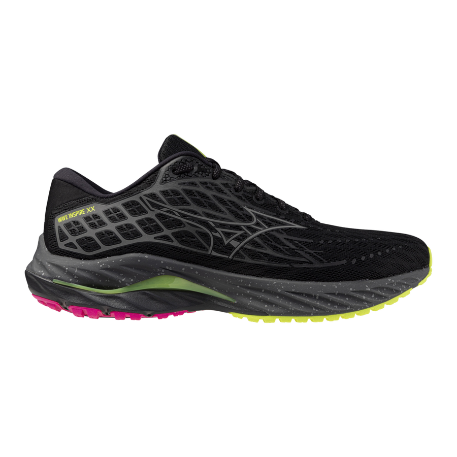 Mizuno WAVE INSPIRE 20 Black/silver/sunny lime