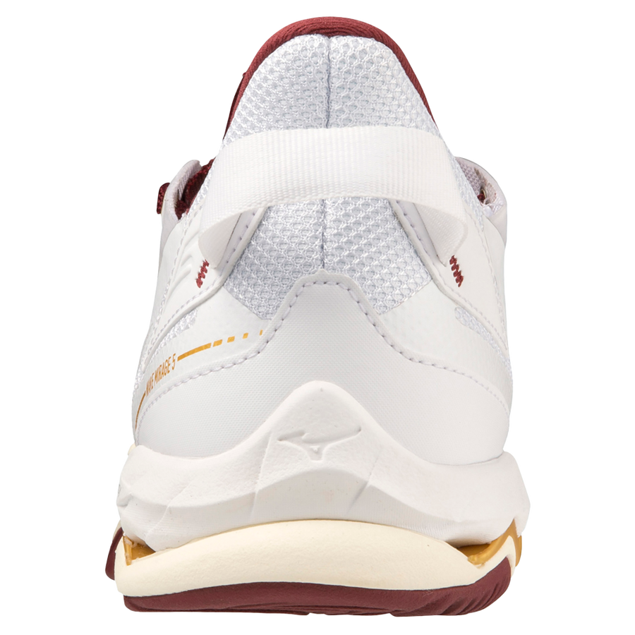 Mizuno WAVE MIRAGE 5 Whte/Cabernet/MP Gold