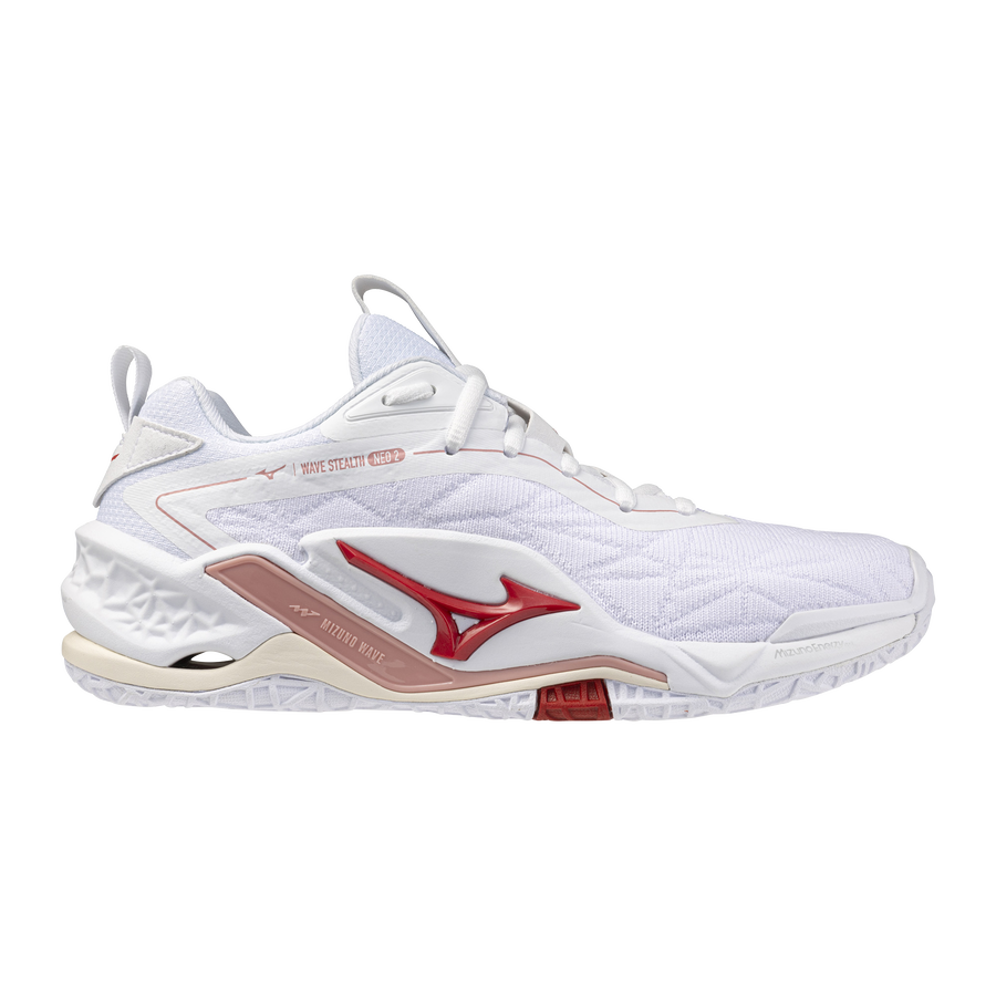 Mizuno WAVE STEALTH NEO 2 White/Rose Elegance/Lava Falls