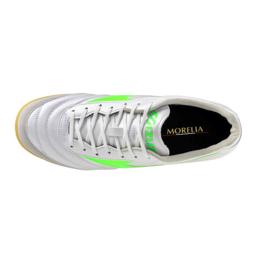 Mizuno MORELIA SALA PRO IN White/neon green/galaxy silver Mizuno MORELIA SALA PRO IN White/neon green/galaxy silver