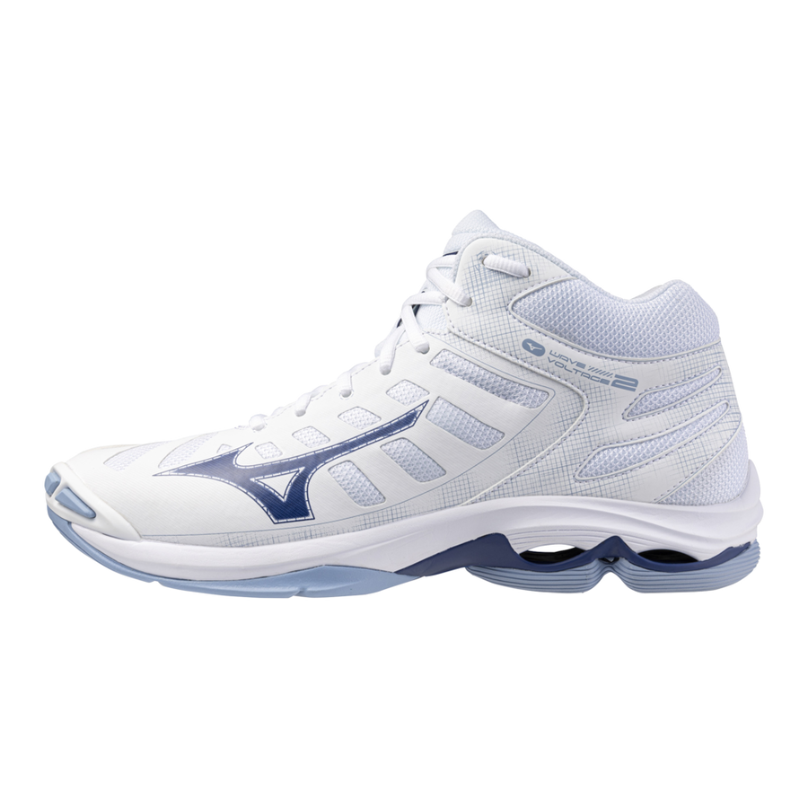 Mizuno WAVE VOLTAGE 2 MID White/BellwetherBlue/BelAirBlu