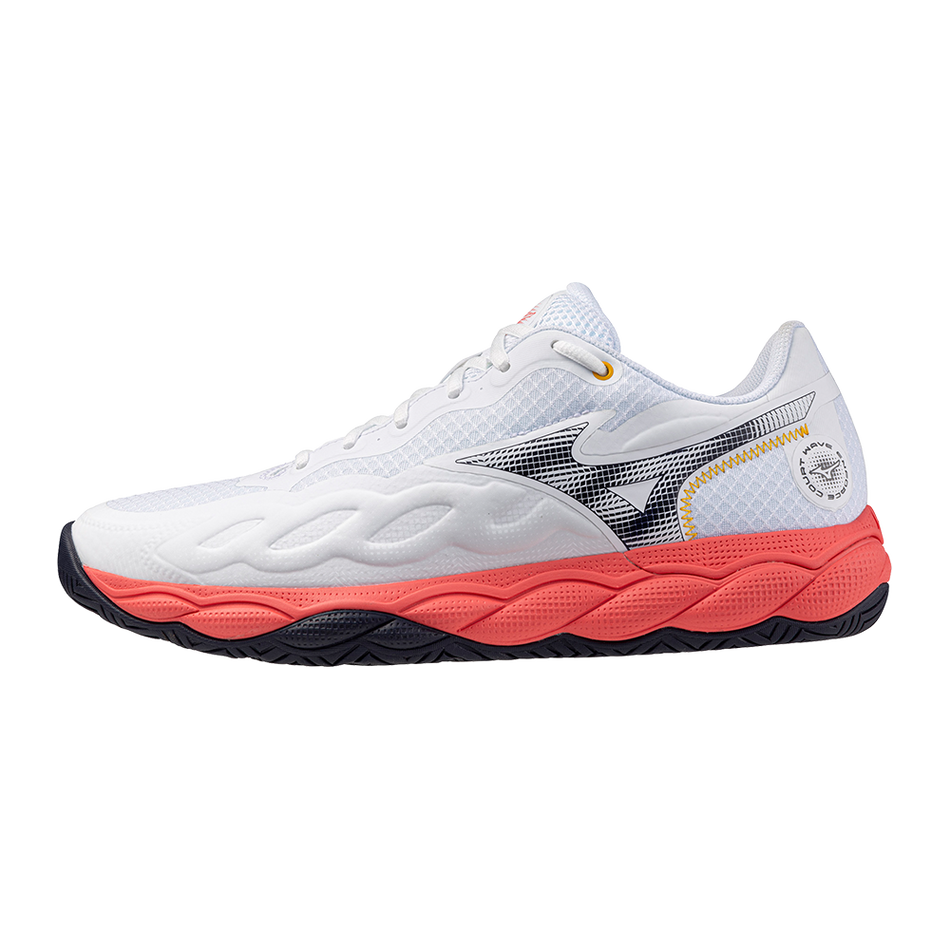 Mizuno WAVE ENFORCE COURT AC White/Baritone Blue/Calypso Coral