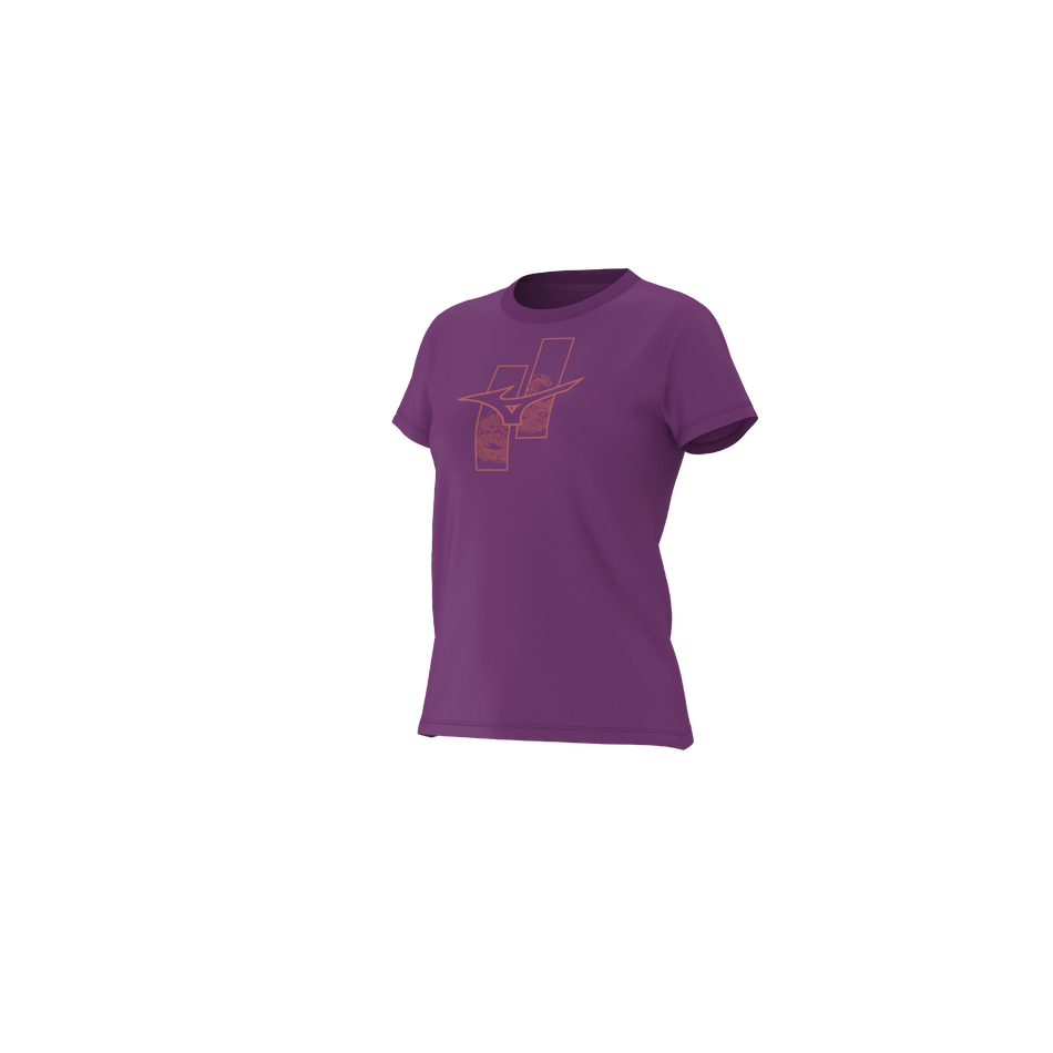 Mizuno Athleticwear runbird t-shirt Dahlia
