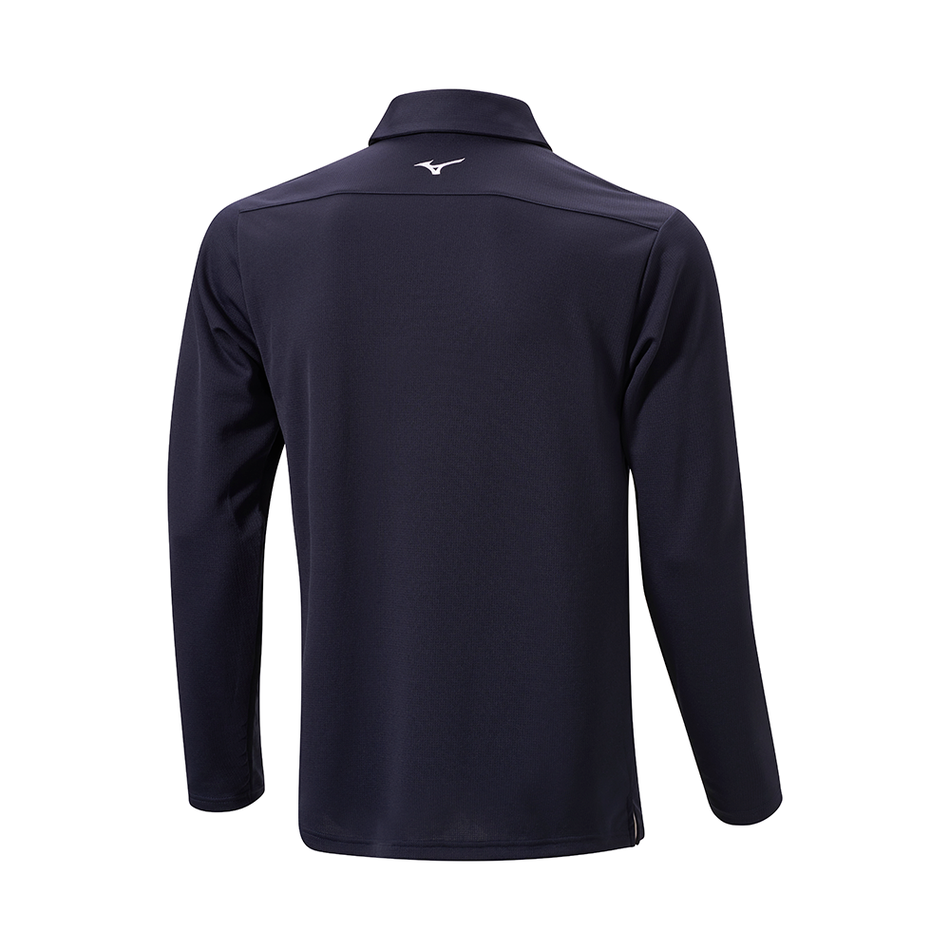 Mizuno Breath Thermo Winter L/S Polo Deep Navy