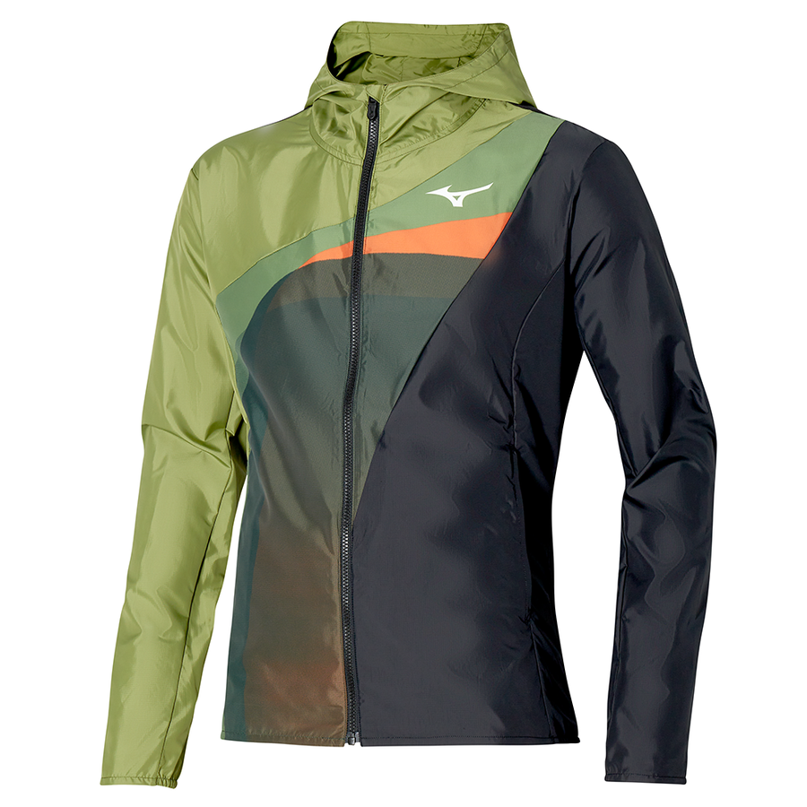 Mizuno Release Hooded Jcket Calliste Green