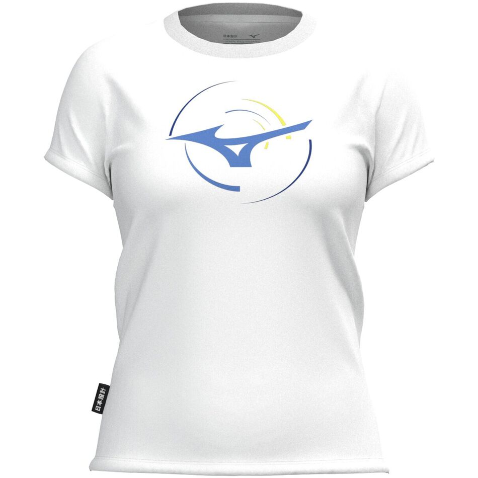 Mizuno Athletic RB T-shirt(W) WHITE