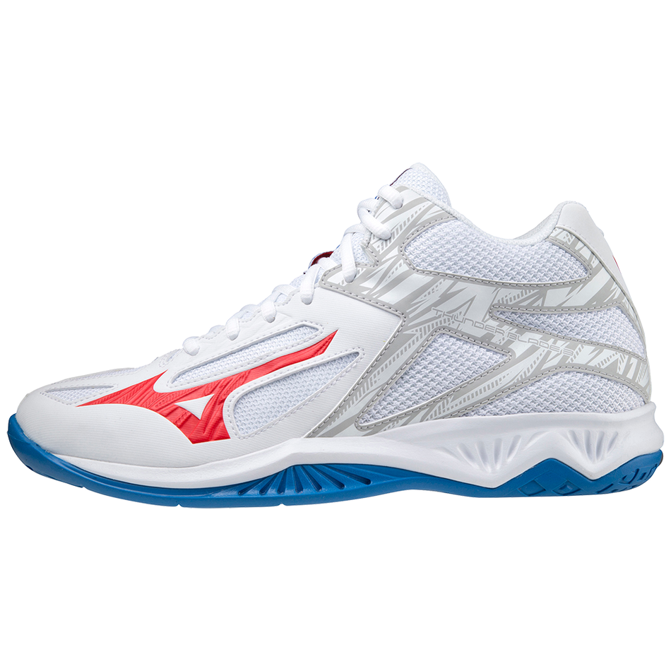 Mizuno Thunder Blade 3 Mid Wht/FieryRed/FrenchBlue