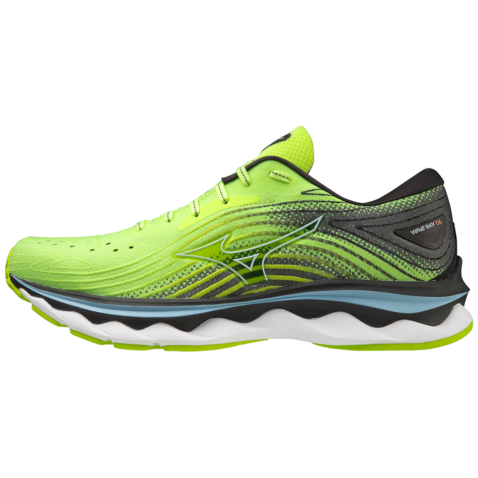 Mizuno Wave Sky 6 NeoLime/Skywriting/Black