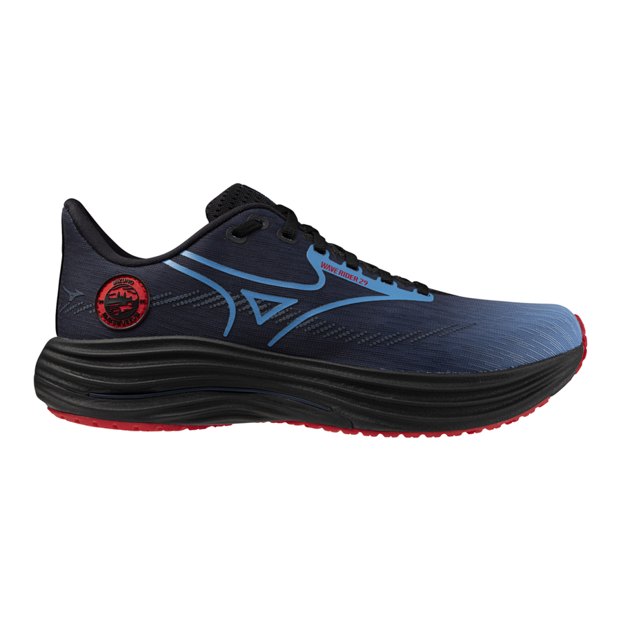 Mizuno WAVE RIDER 29 AMSTERDAM Black/All Aboard/High Risk Red