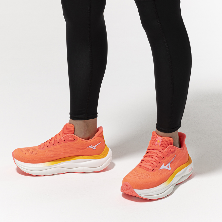 Mizuno WAVE SKY 9 Striking Coral/BaseballWhite/C