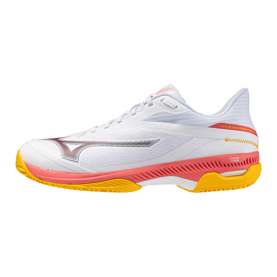 Mizuno WAVE EXCEED COURT CC White/Calypso Coral/Citrus