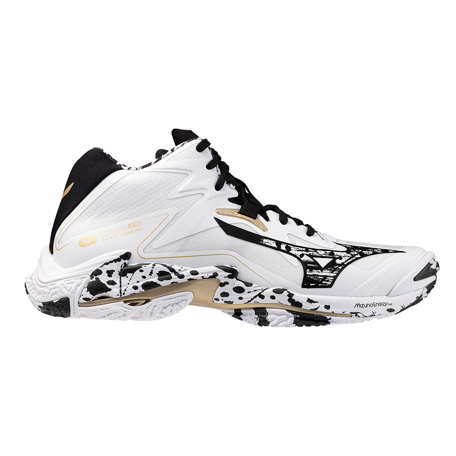 Mizuno WAVE LIGHTNING Z8 MID White/Black/GE Gold