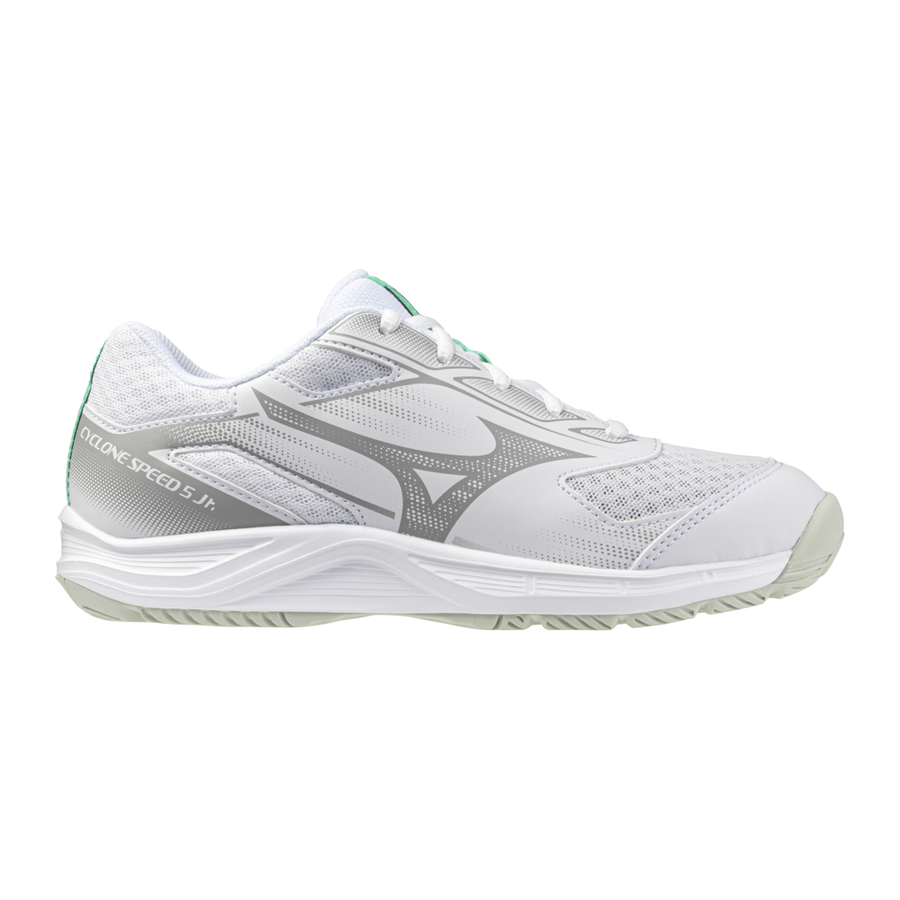 Mizuno CYCLONE SPEED 5 Jr. White/Black/Frozen Emerald