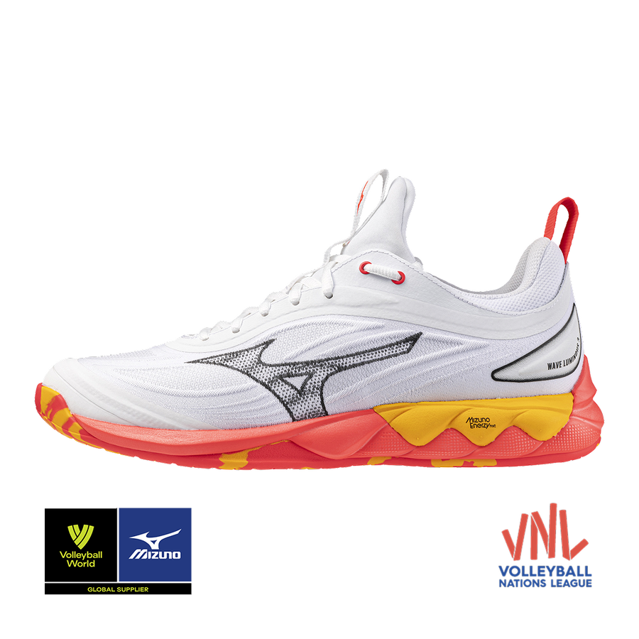 Mizuno WAVE LUMINOUS 3 White/Fiery Coral 2/Citrus