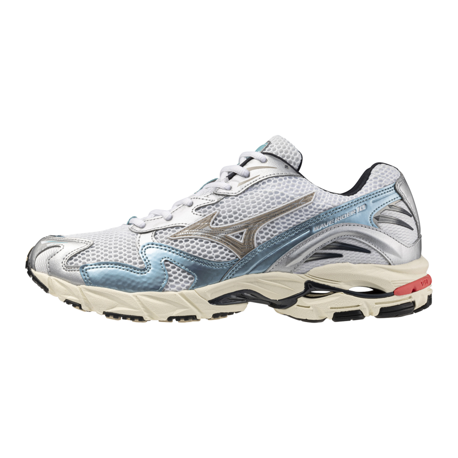 Mizuno WAVE RIDER 10 White/Vintage Khaki/Reef Waters