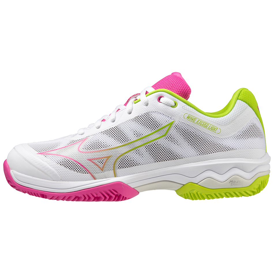 Mizuno Wave Exceed Light Padel White/Fuchsia Fedora/Acid Lime