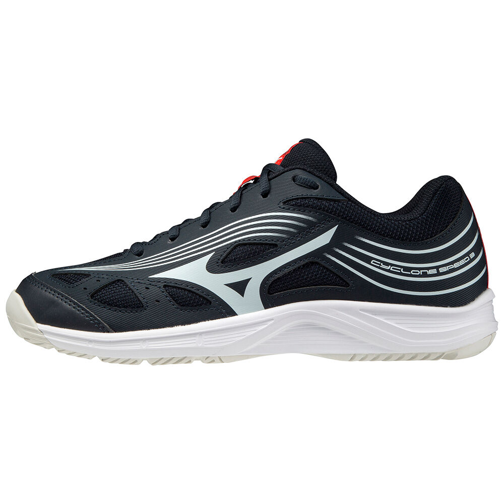 Mizuno Cyclone Speed 3 Black Grey White Gum Men Volleyball Shoes V1GA2180-04 