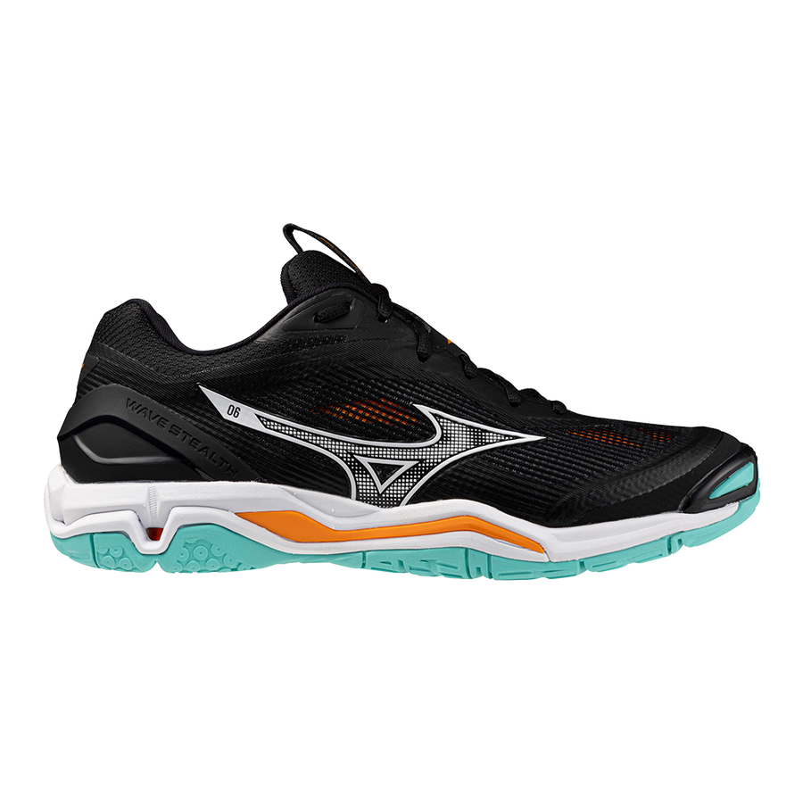 Mizuno WAVE STEALTH 6 Black/Tangelo/Ice Green