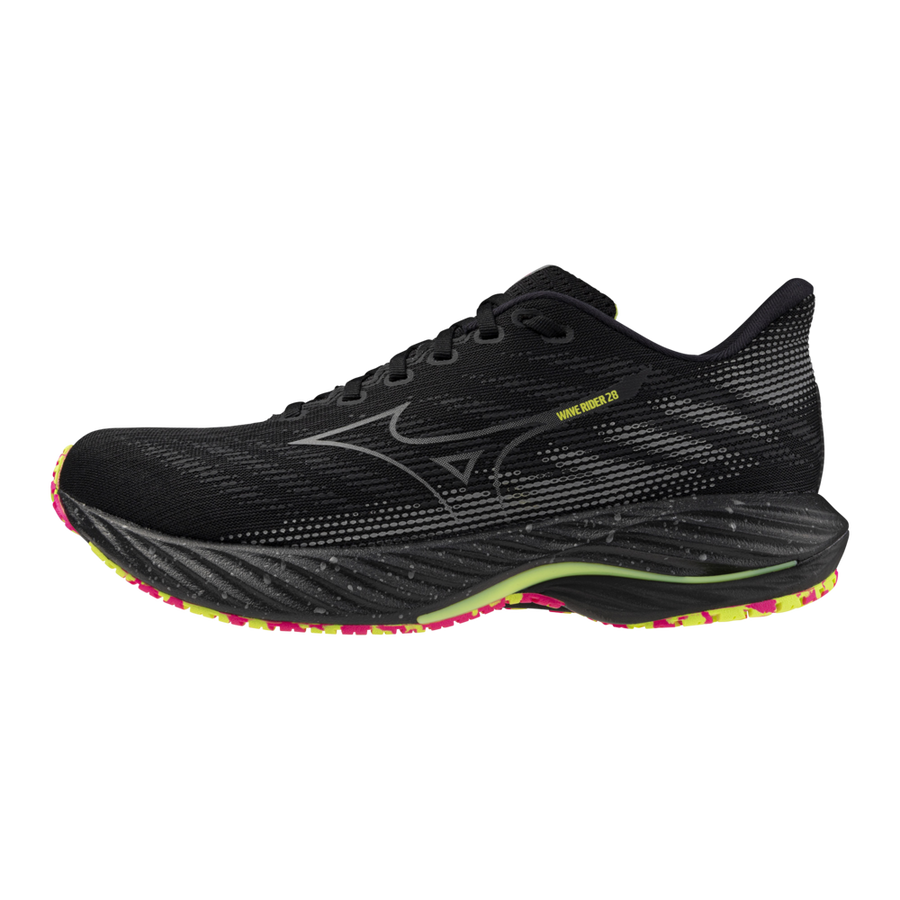 Mizuno WAVE RIDER 28 Black/silver/sunny lime