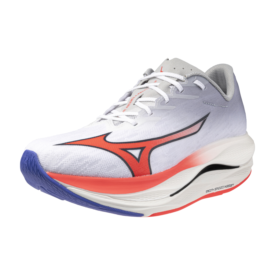 Mizuno WAVE REBELLION FLASH 3 White/Fiery Coral 2/Iris Bloom