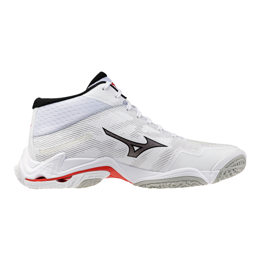 Mizuno WAVE LIGHTNING ELITE MID White/Black/Fiery Red