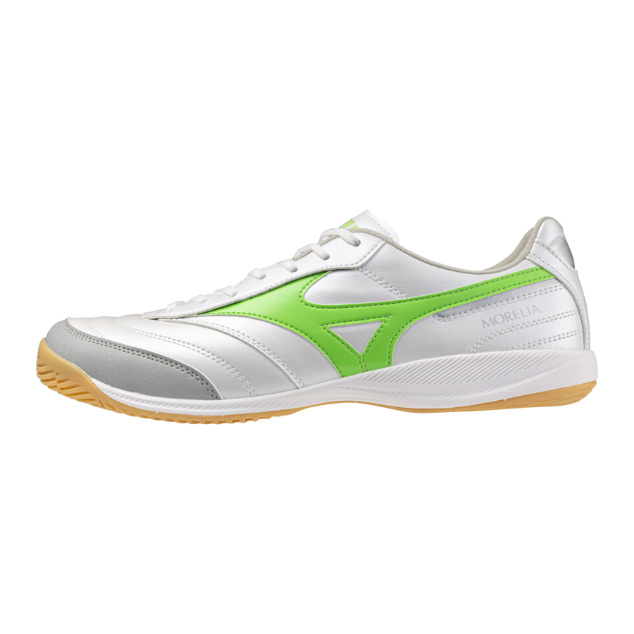 Mizuno MORELIA SALA PRO IN White/neon green/galaxy silver