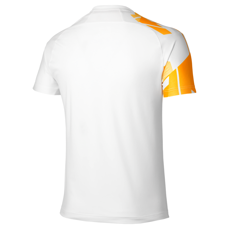 Mizuno Daybreakers Shadow Short Sleeve Tee White / Citrus