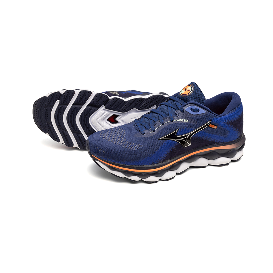 Mizuno WAVE SKY 7 BDepths/Silver/NeonFlame