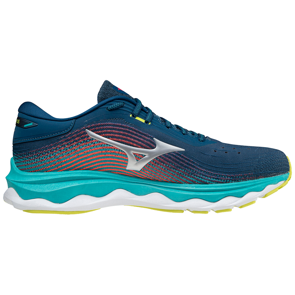Mizuno Wave Sky 5 GSea/Silver/IgnitionRed