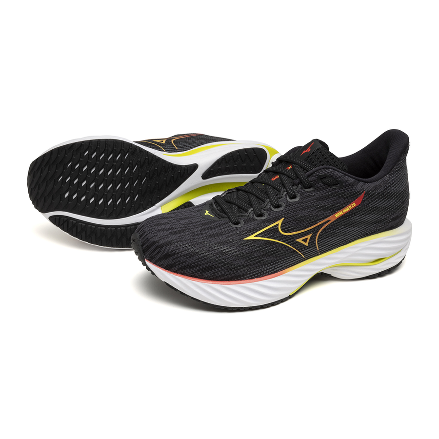 Mizuno WAVE RIDER 28 Black/EveningPrimrose/PoppyRed