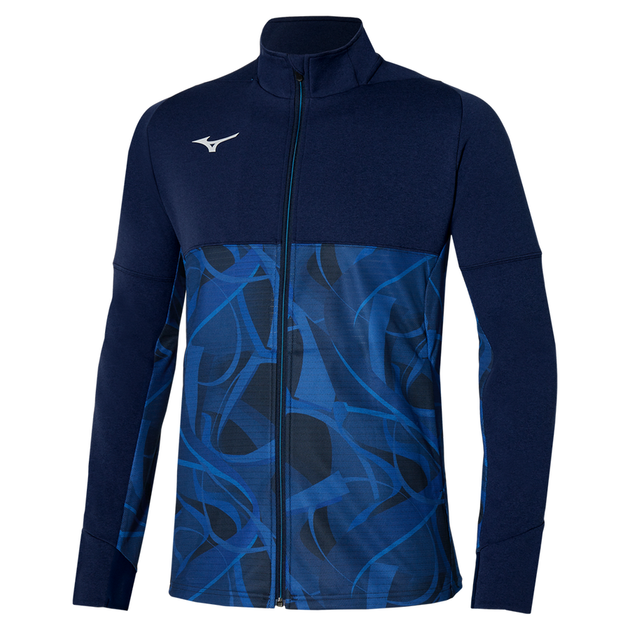 Mizuno PARIS ATHLETE HYBRID WARM UP JACKET Navy blue