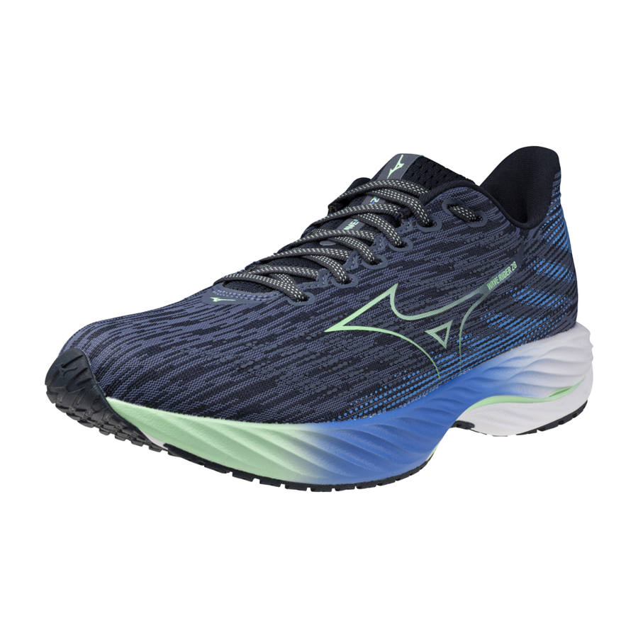 Mizuno WAVE RIDER 28 VintageIndigo/NeoMint/FrontBlu