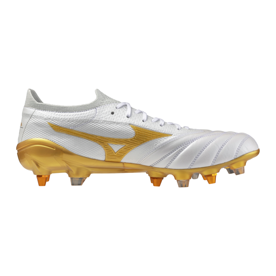 Mizuno MORELIA NEO IV β JAPAN MIX White/MP Gold/Cool Gray 3C