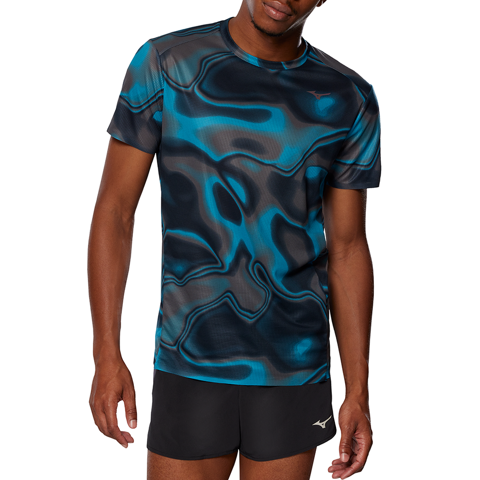 Mizuno Premium Aero LS Tee Hawaiian Ocean/Black