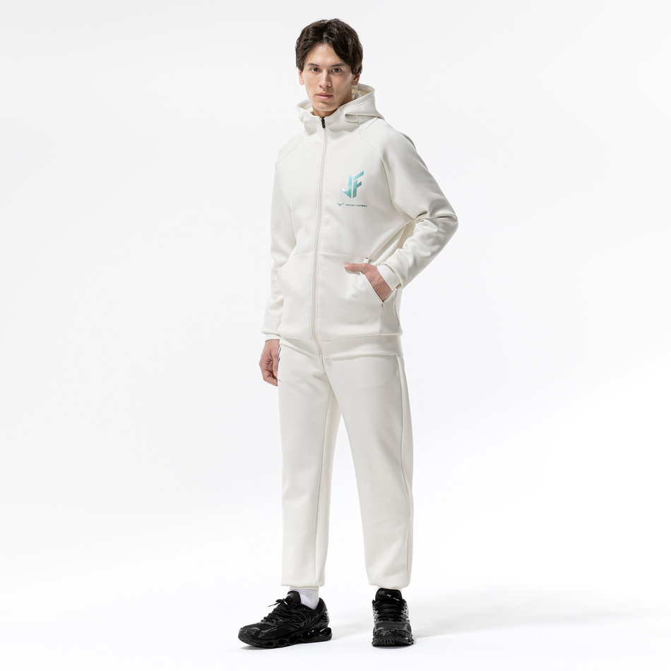 Mizuno JF SWEAT HOODIE FULL ZIP Off White