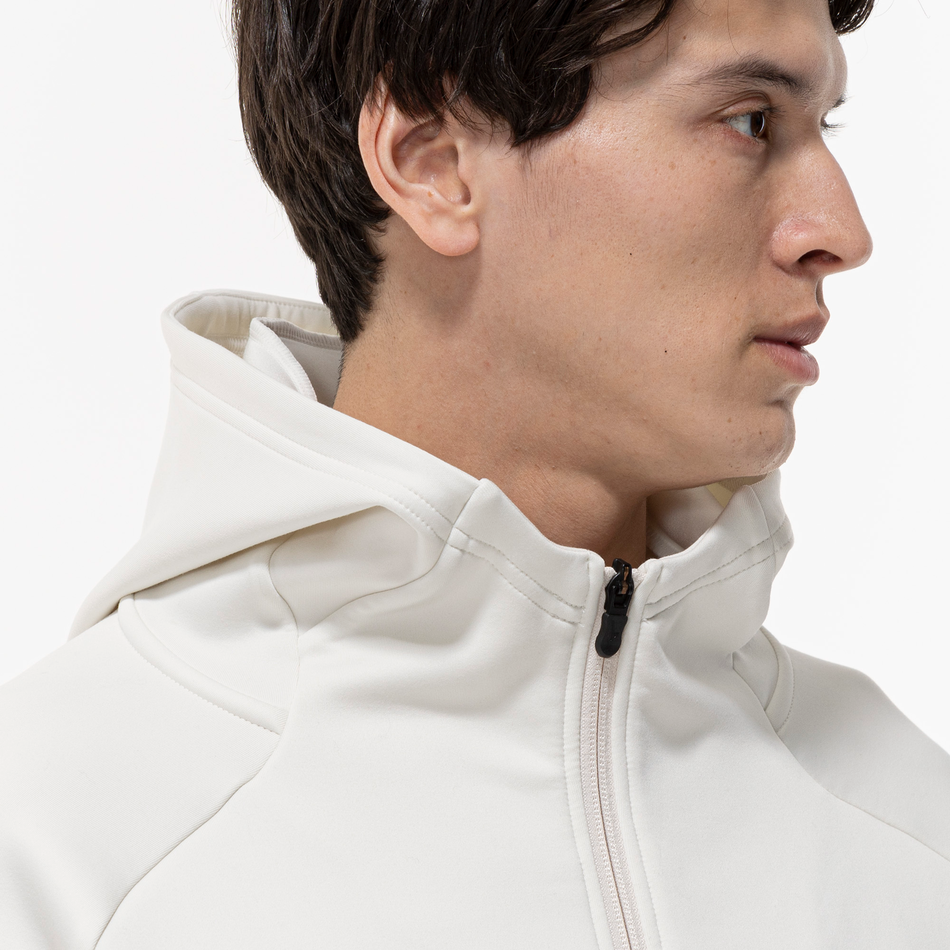 Mizuno JF SWEAT HOODIE FULL ZIP Off White