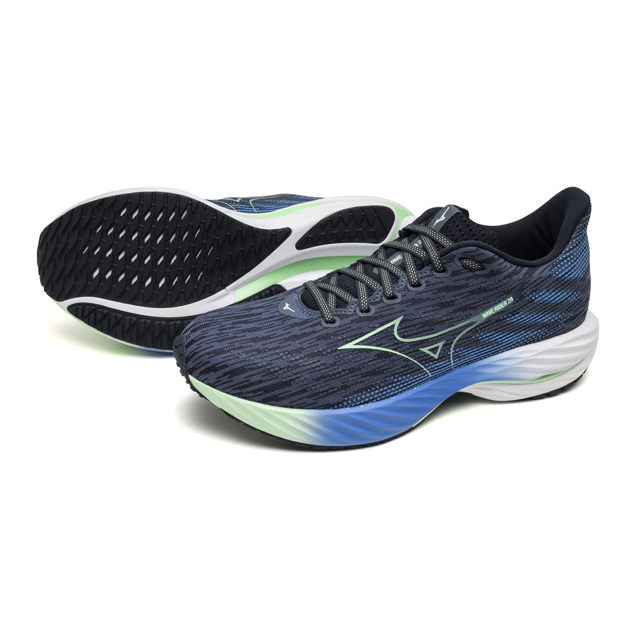 Mizuno WAVE RIDER 28 VintageIndigo/NeoMint/FrontBlu