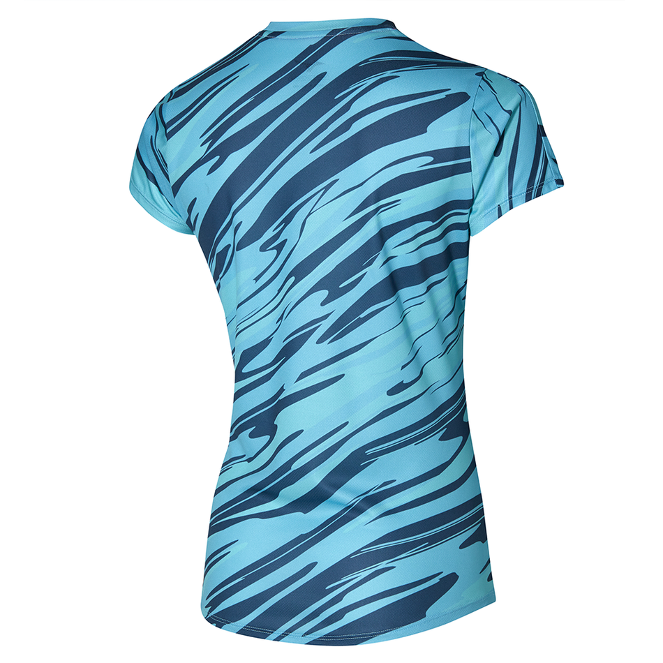 Mizuno Impulse Core Graphic tee Maui Blue