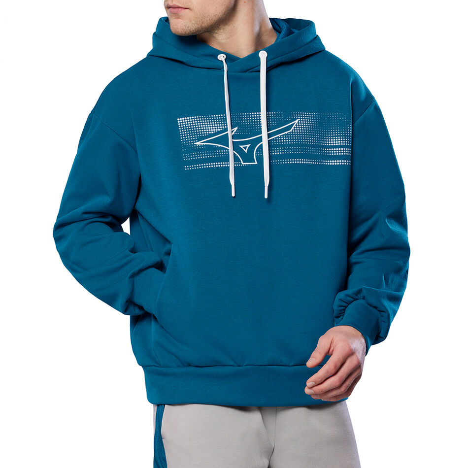 Mizuno Athletics Graphic Hoody Moroccan Blue