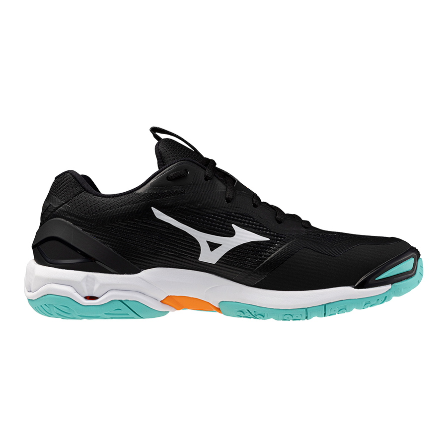 Mizuno WAVE STEALTH 6 Black/Tangelo/Ice Green