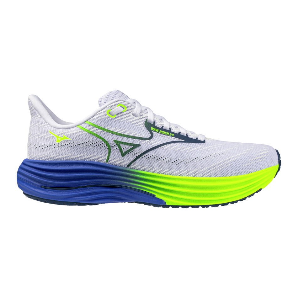 Mizuno WAVE RIDER 29 White/Estate Blue/Lightning Ye
