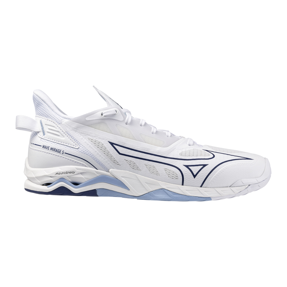 Mizuno WAVE MIRAGE 5 White/BellwetherBlue/BelAirBlu