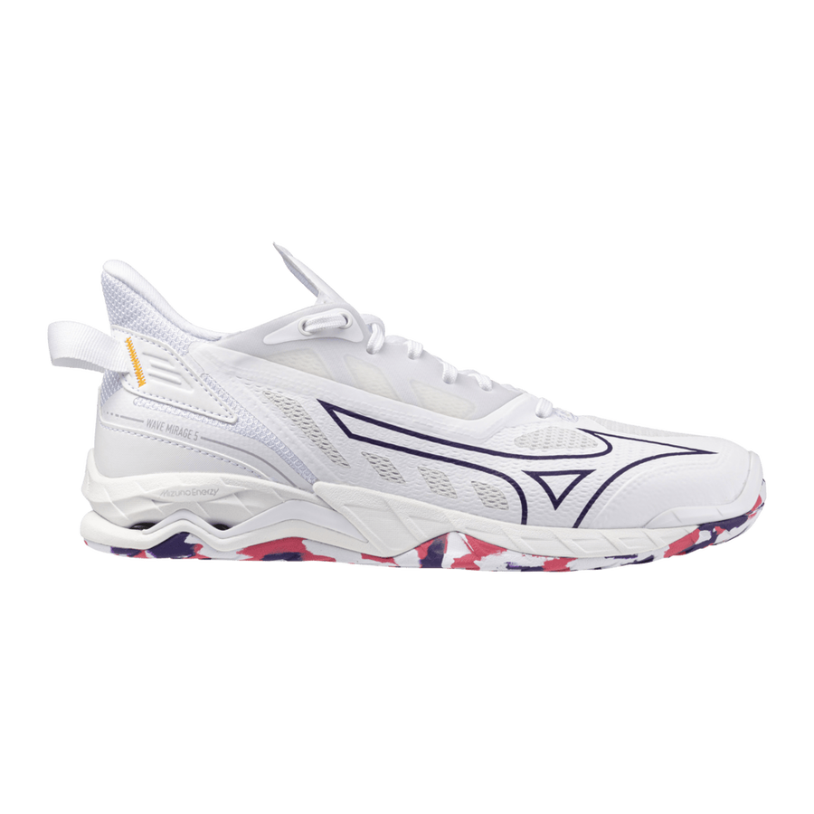 Mizuno WAVE MIRAGE 5 White/VioletIndigo/CamelliaRos