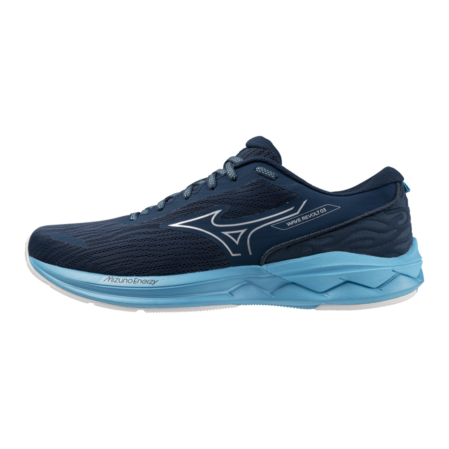 Mizuno WAVE REVOLT 3 Blue wing teal/neo silver/river blue