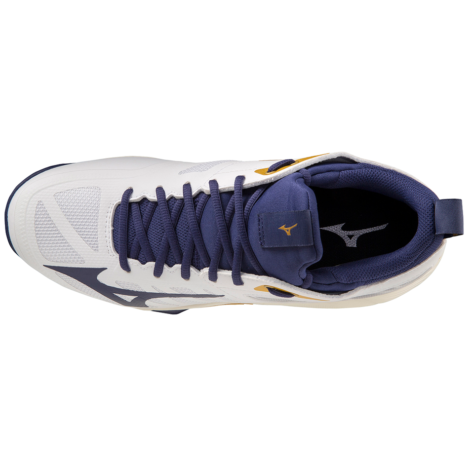 Mizuno WAVE DIMENSION White/BlueRibbon/MP Gold