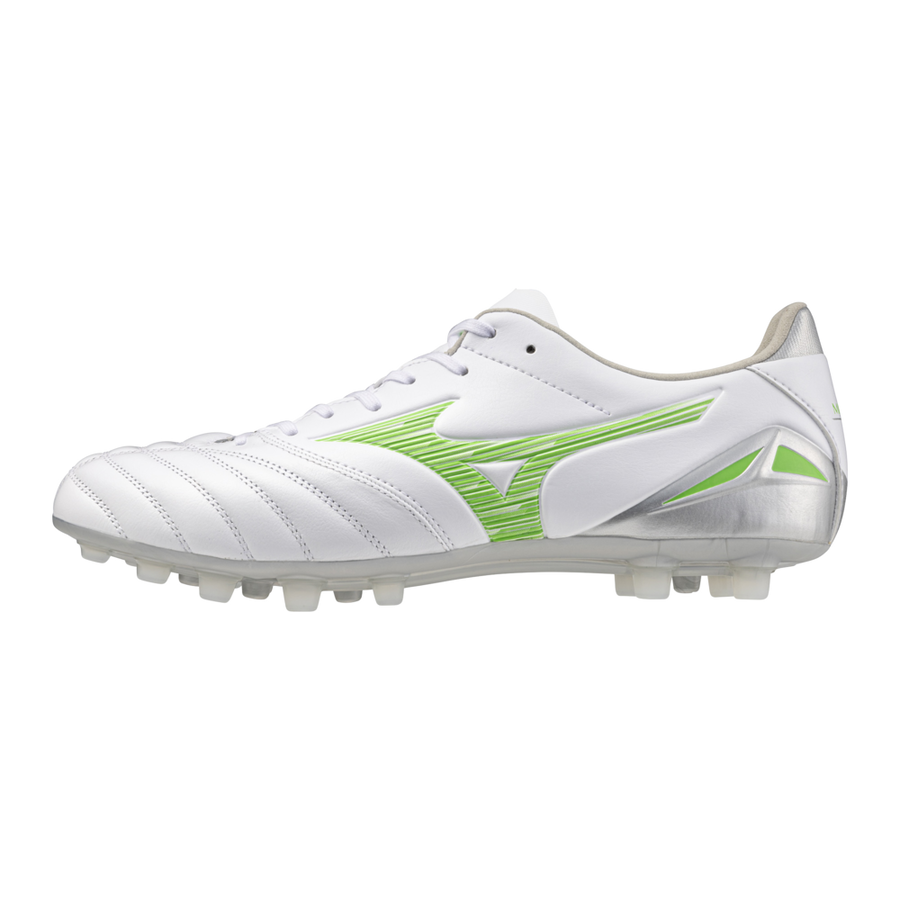 Mizuno MORELIA NEO IV PRO AG White/neon green/cool gray 3c