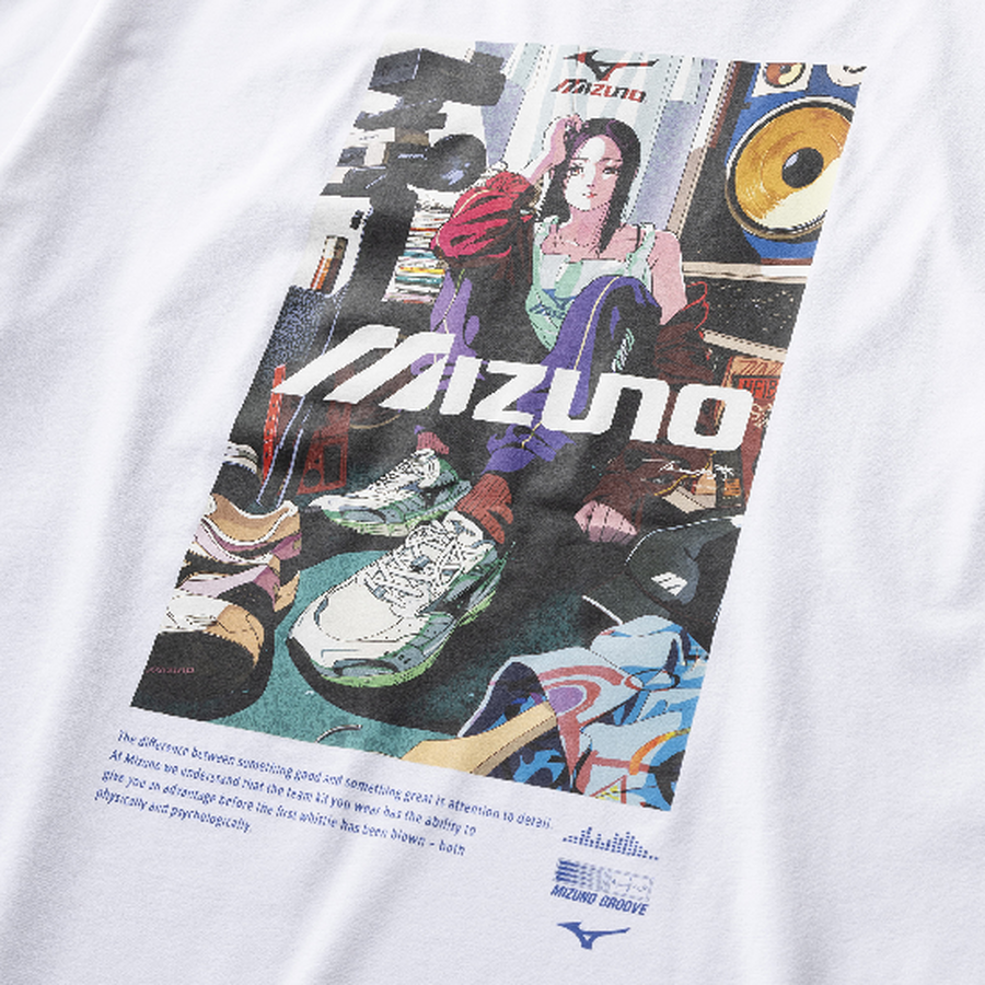 Mizuno Short Sleeve Back Graphic Tee White